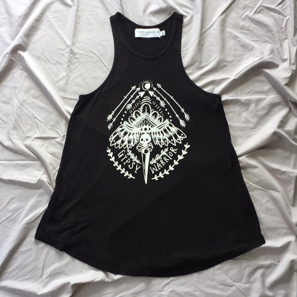 Gypsy Warrior Graphic Black Tank